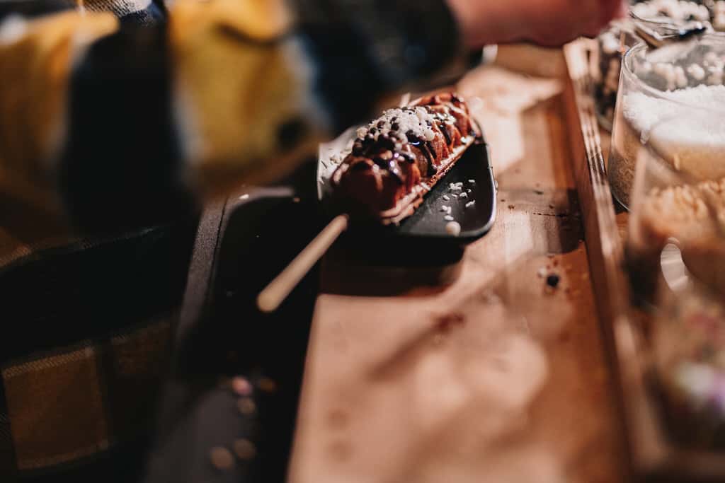 Eine Nahaufnahme von Essen